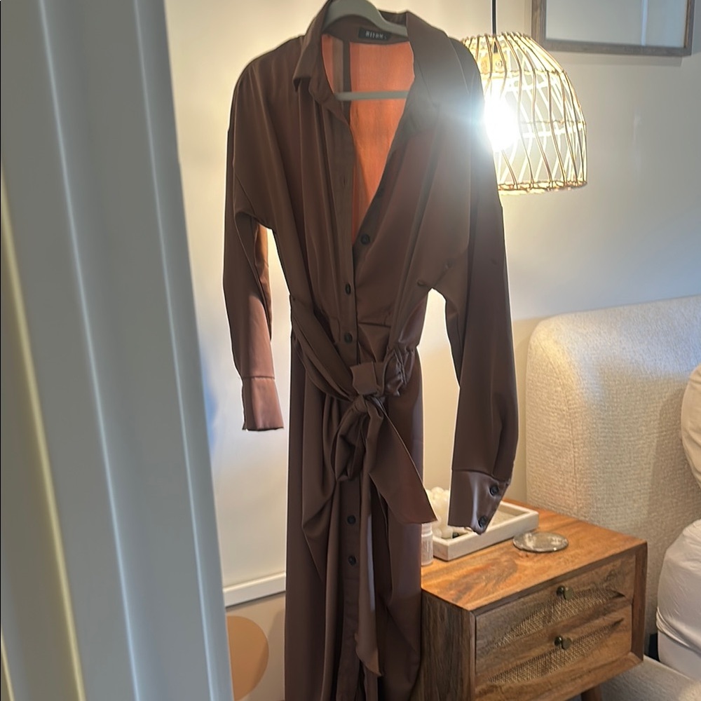 Amazon Brown Long Sleeve Dress